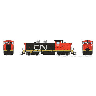 HO GMD-1 (DC/Silent): CN - Noodle Red Cab: #1904