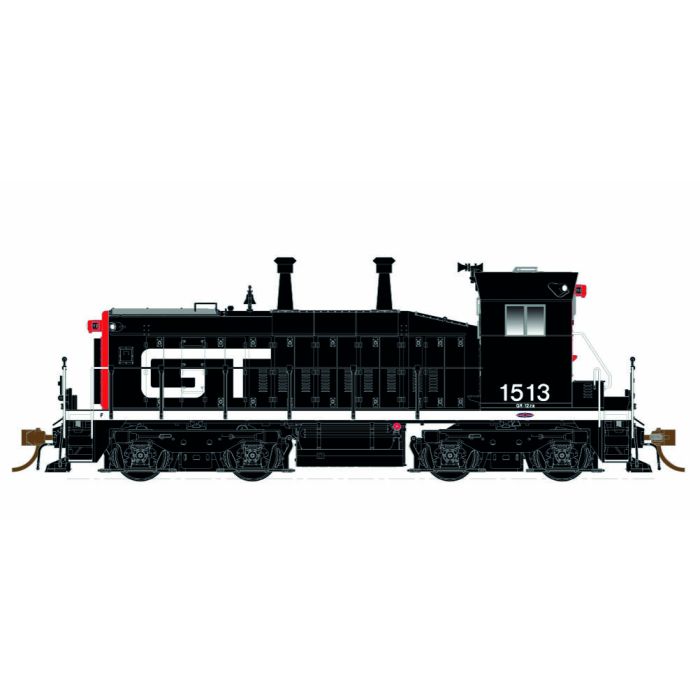 HO SW1200 (DC/Silent): Grand Trunk Western #1519 (orange/black)