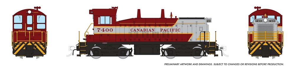 HO EMD SW9 (DC/DCC/Sound): Canadian Pacific - Block Scheme: #7405