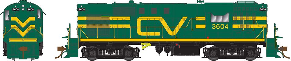 HO RS-11 (DC/DCC/Sound): Central Vermont - Green w/Noodle: #3606