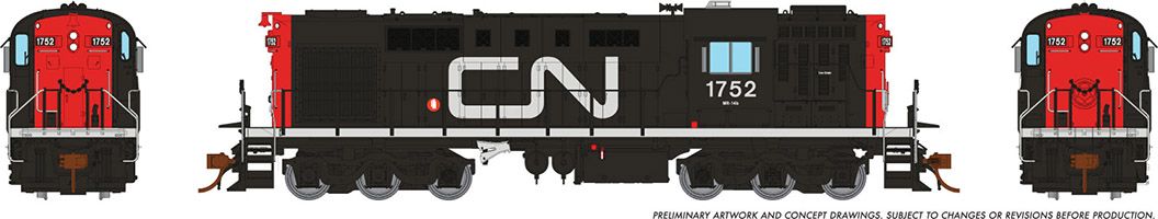 HO RSC-14 (DC/Silent): Canadian National - Noodle #1762