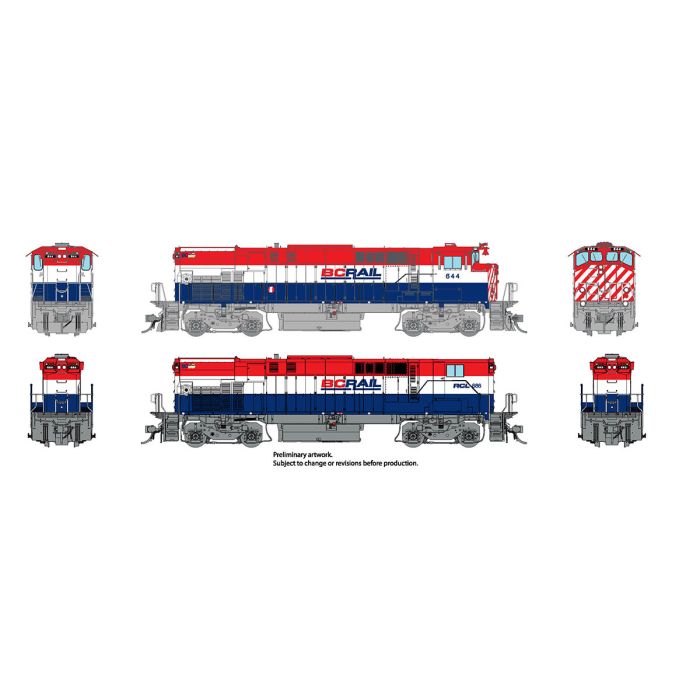 HO M420 + M420B (DC/DCC/Sound): BCR - Red/White/Blue Scheme: #644 + #684