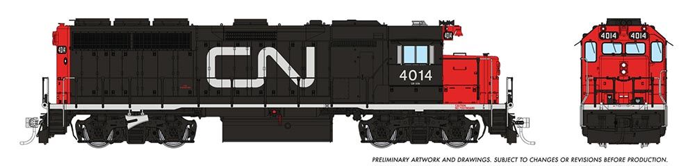 HO EMD GP40 (DC/Silent): CN - Large Noodle: #4015