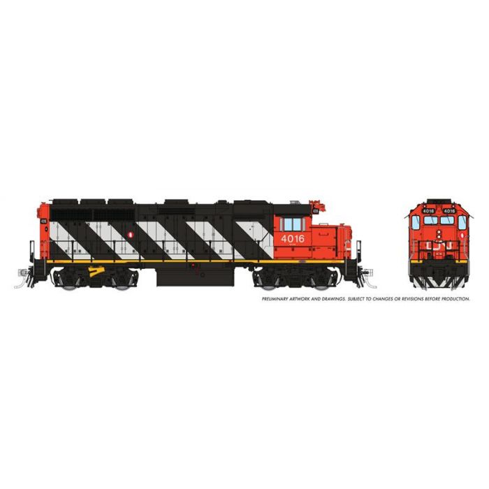 HO EMD GP40 (DC/Silent): CN - Stripes: #4013