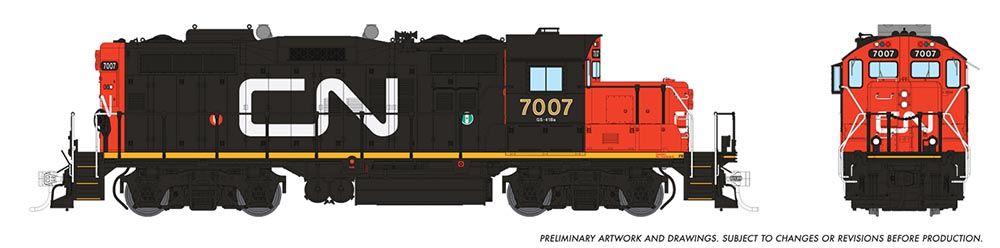 HO GP9RM (DC/DCC/Sound): CN - Large Noodle: #7007