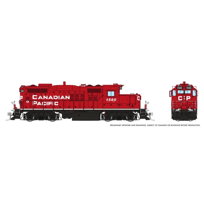HO GP9u (DCC/Sound): CP (Block w/o Beaver) #1580