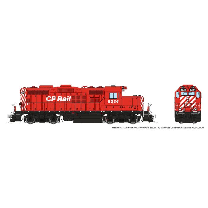 HO GP9u (DC/Silent): CP (No Multimark) #8234
