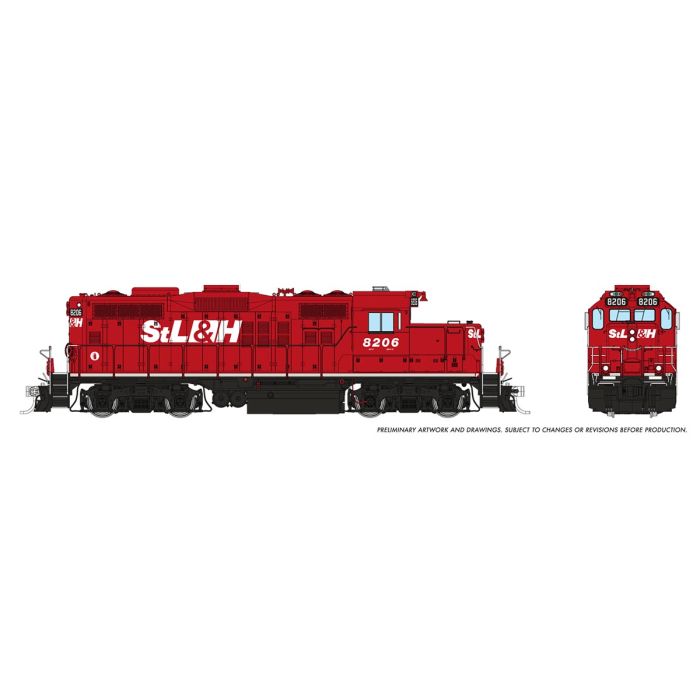 HO GP9u (DCC/Sound): StL&H #8206