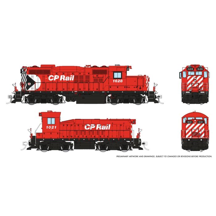 HO GP9u Mother+Slug (DCC/Sound): CP (Multimark) #1626 + 1021