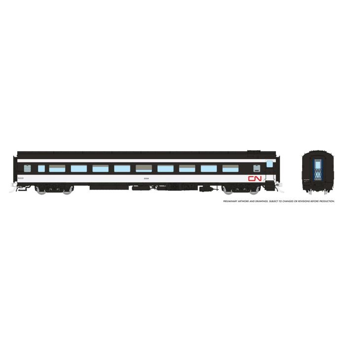 HO Lightweight Coach: CN - Wet Noodle Scheme: #5654