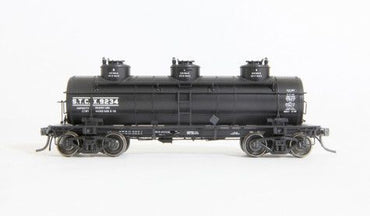 HO GA 6000 Gallon, 3-Compartment Tank Car: STCX (Black Lease) #9231