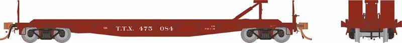 HO F30A Flatcar: TTX (Early Red) #475073