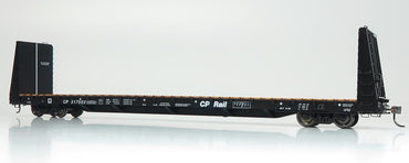 HO Mil Bulkhead Flatcar: CP Rail (Black) #317483