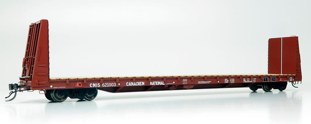 HO Mil Bulkhead Flatcar: CNIS (Mineral Brown) #621008