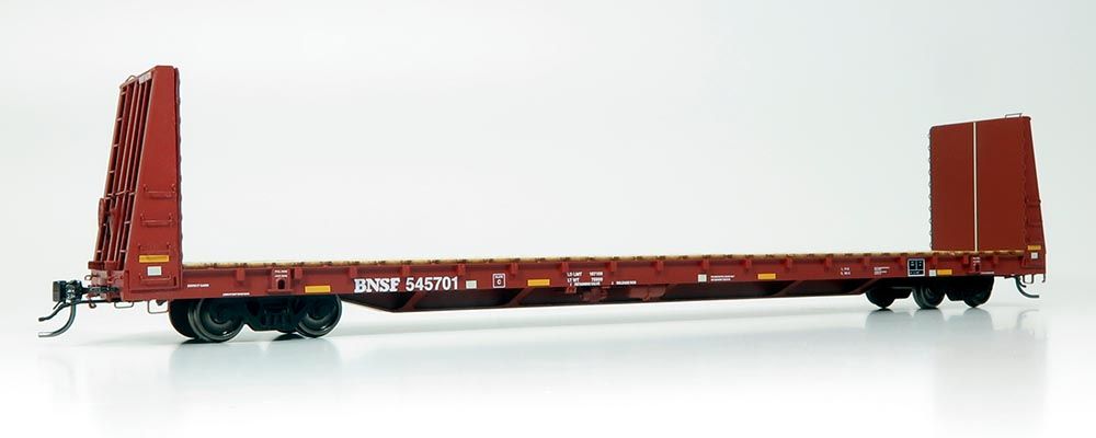 HO Mil Bulkhead Flatcar: BNSF (Mineral Brown) #545801