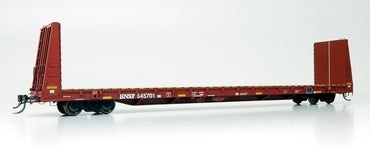 HO Mil Bulkhead Flatcar: BNSF (Mineral Brown) #545725
