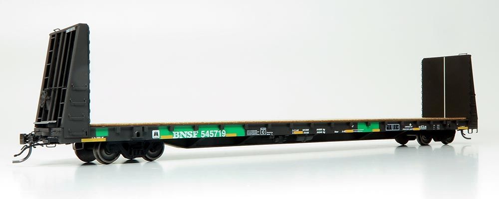 HO Mil Bulkhead Flatcar: BNSF (Ex-BCR Patch) #545723