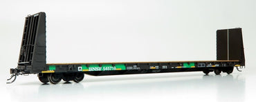 HO Mil Bulkhead Flatcar: BNSF (Ex-BCR Patch) #545723