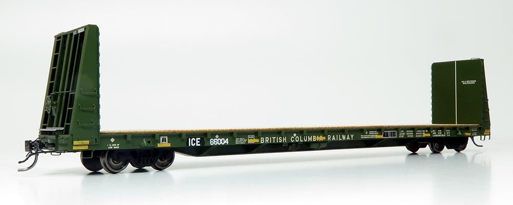 HO Mil Bulkhead Flatcar: ICE (Ex-BCR Patch) #66008