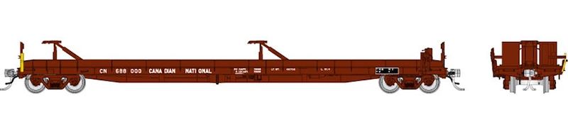 HO Vancover Iron Works Piggyback Flatcar: Canadian National #688031