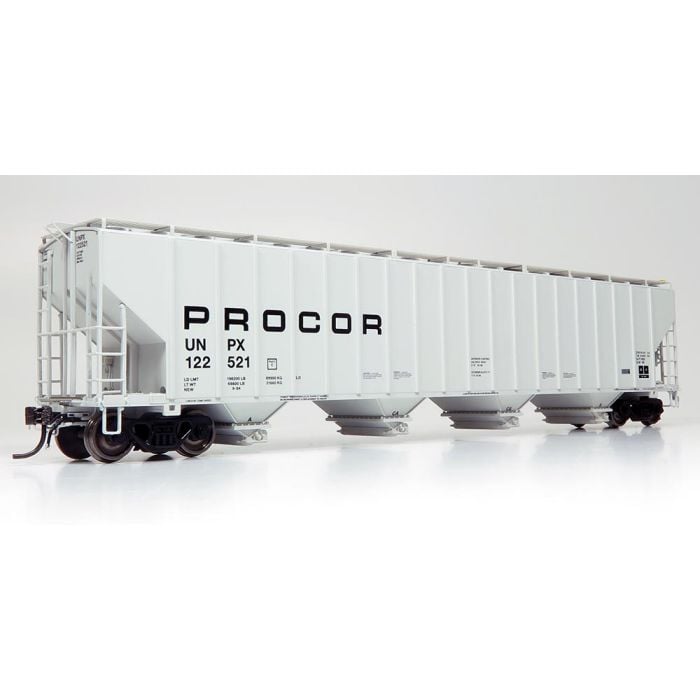HO Procor 5820 Covered Hopper: UNPX (Black Solid - Low) #122521