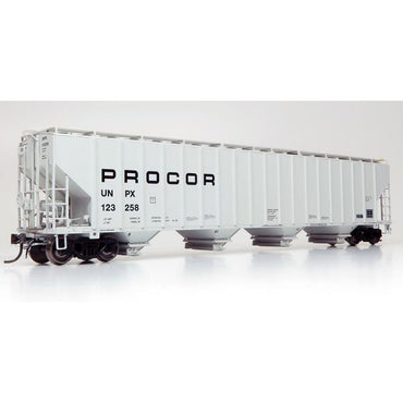 HO Procor 5820 Covered Hopper: UNPX (Black Solid - Mid) #123154
