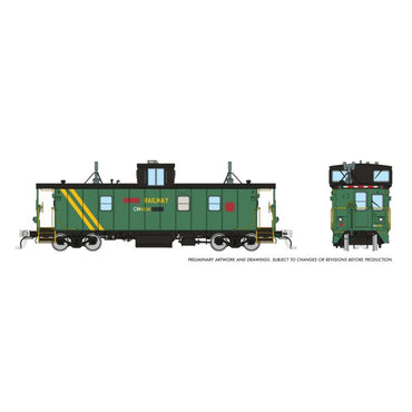 HO Hawker Siddeley Caboose: Canadian National (Patched - Ex OCR, Exx Devco 2008+) #9106 [With Track Inspection Lights]