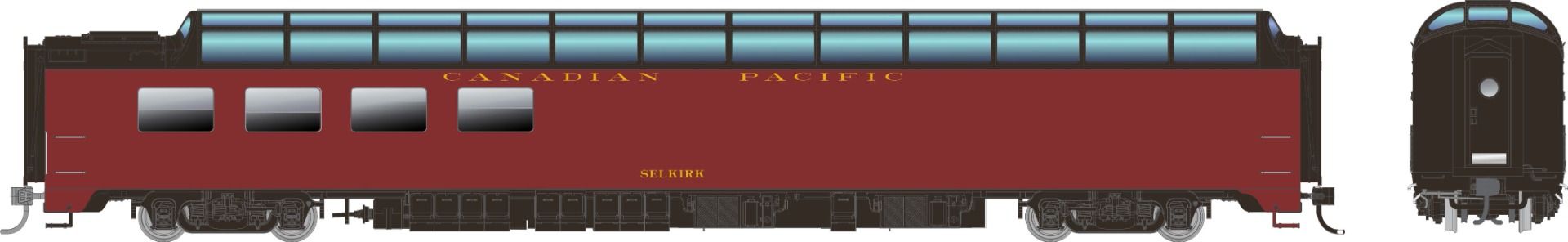 HO Southern Pacific Sacramento Shops Dome-Lounge: Canadian Pacific (Selkirk) #3605