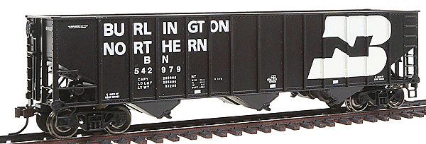 HO Bethlehem Steel 100-Ton 3-Bay Hopper: Burlington Northern #540702