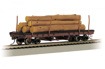 HO ACF 40ft Log Car w/ Logs: 1935-1960 Version (Unnumbered)