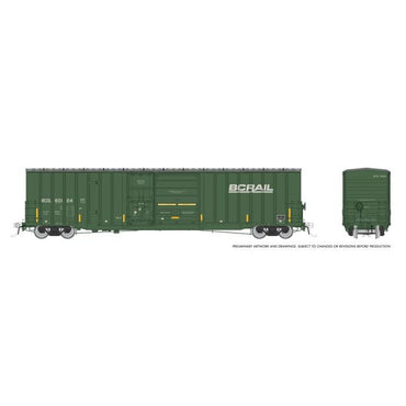 HO Trenton Works 6637cf Boxcar: BC Rail (Faded) #60231