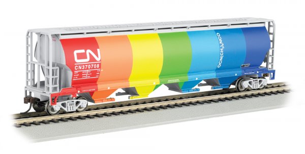 HO Canadian 4-Bay Cylindrical Grain Hopper: CN Demonstrator #370708