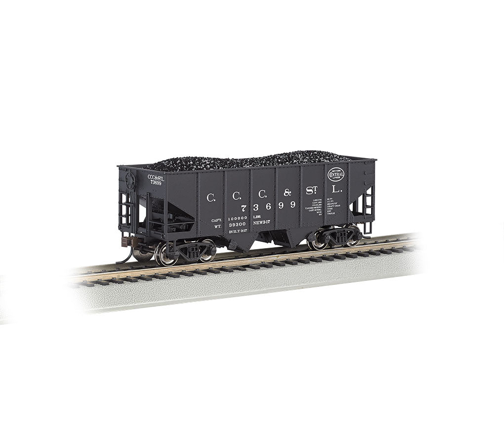 HO 55-Ton 2-Bay USRA Outside Braced Hopper w/ Load: New York Central (Big Four) #73699
