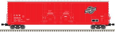 HO Evans 53ft Double Plug Door Boxcar: Chicago & Northwestern #600556
