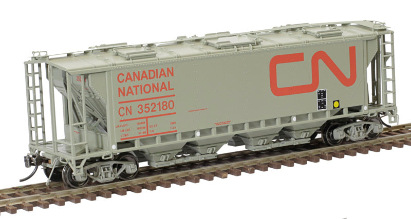 HO Slab-Side Covered Hopper: Canadian National (Noodle) #352466