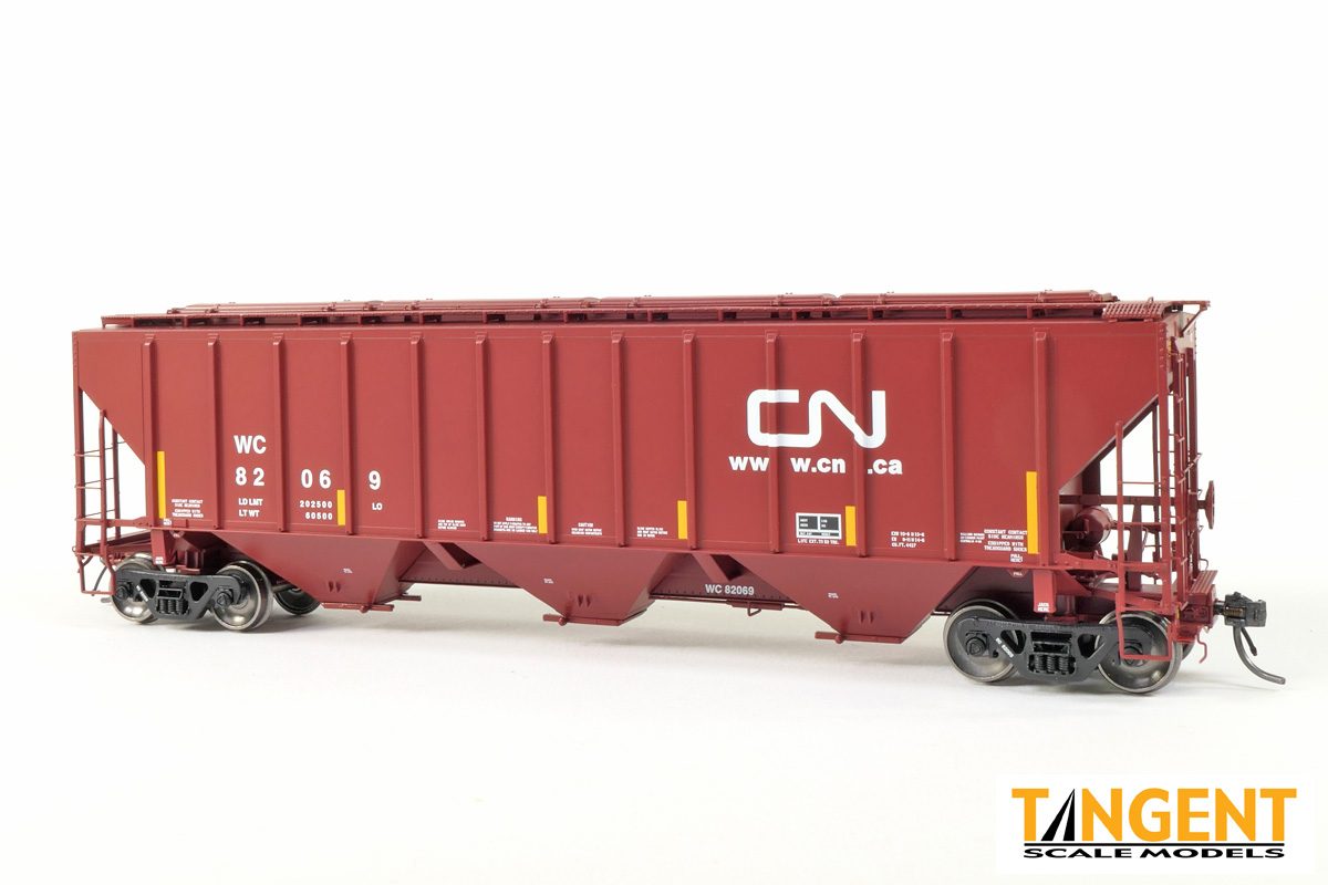 HO PS-2 4427 High-Side Covered Hopper: CN (Ex-WC, Conspicuity) #82099
