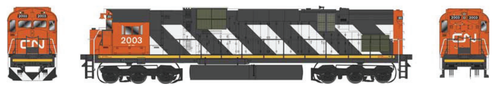 HO ALCo Century C630-M (DC/Silent): CN #2003 (Stripes)