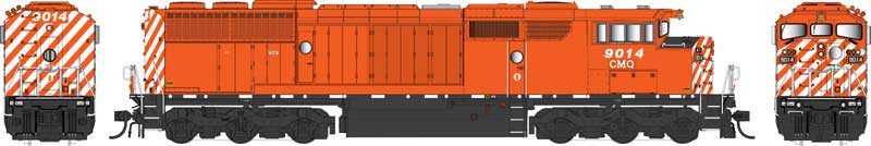 HO GMD SD40-2F (DC/Silent): CM&Q #9024 (Red)