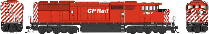 HO GMD SD40-2F (DC/Silent): CP #9002 (Round Porthole, Dots)