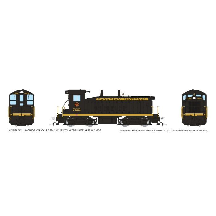 HO GMD SW9 (DCC/Sound): Canadian National (Maple Leaf Logo) #7005