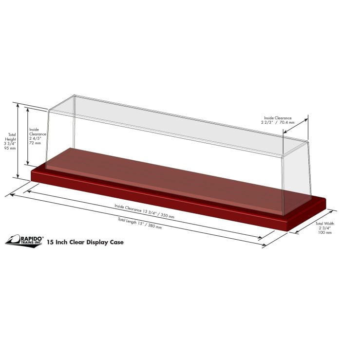 15 inch Clear Hobby and Model Display Case