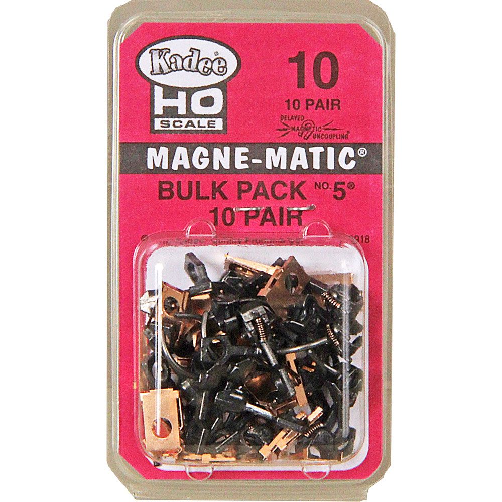HO Kadee #10 Bulk Pack - 10 pair #5 (NO.5®) Metal Couplers - Medium (9/32") Centerset Shank