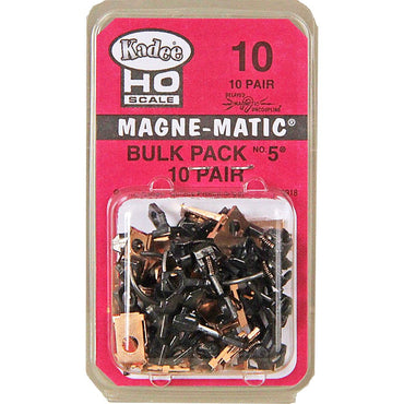 HO Kadee #10 Bulk Pack - 10 pair #5 (NO.5®) Metal Couplers - Medium (9/32") Centerset Shank