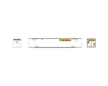 HO 53ft High-Cube Container - 2-Pack: J.B. Hunt JBHU