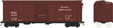 HO 40ft 2-Door Boxcar: Wellsville Addison & Galeton #4152