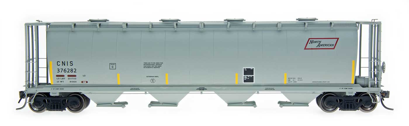 HO 4550 CU FT Cylindrical Covered Hopper - Round Hatch: CNIS (North American) #376103