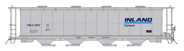 HO 4550 CU FT Cylindrical Covered Hopper - Round Hatch: Inland Cement #4007