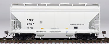 HO ACF Center Flow 2-Bay Covered Hopper: CEFX (Gray) #81434
