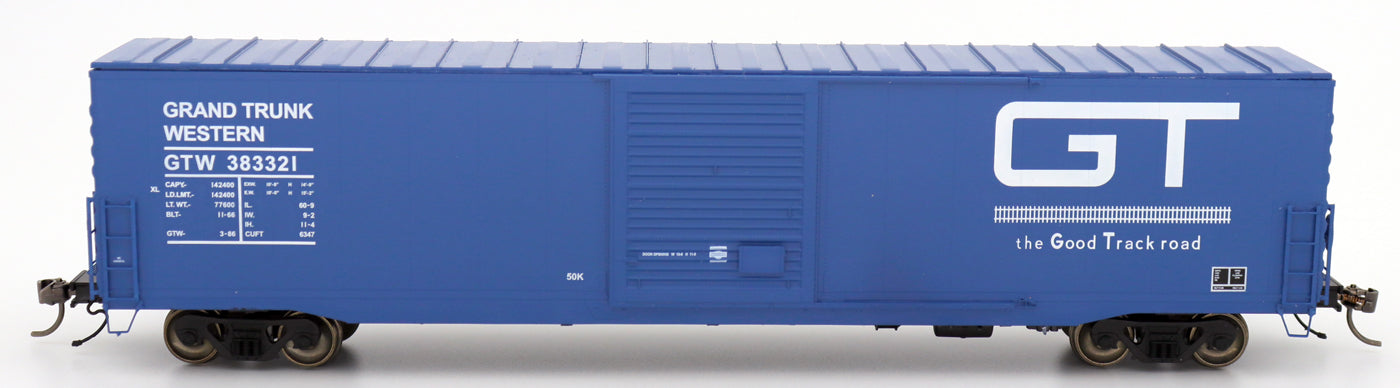 HO 60" PS-1 SD Boxcar: Grand Trunk Western (Blue) #383371