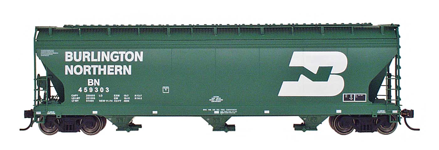 HO ACF 4650 CU FT 3-Bay Hopper: Burlington Northern (Large Herald) #446496